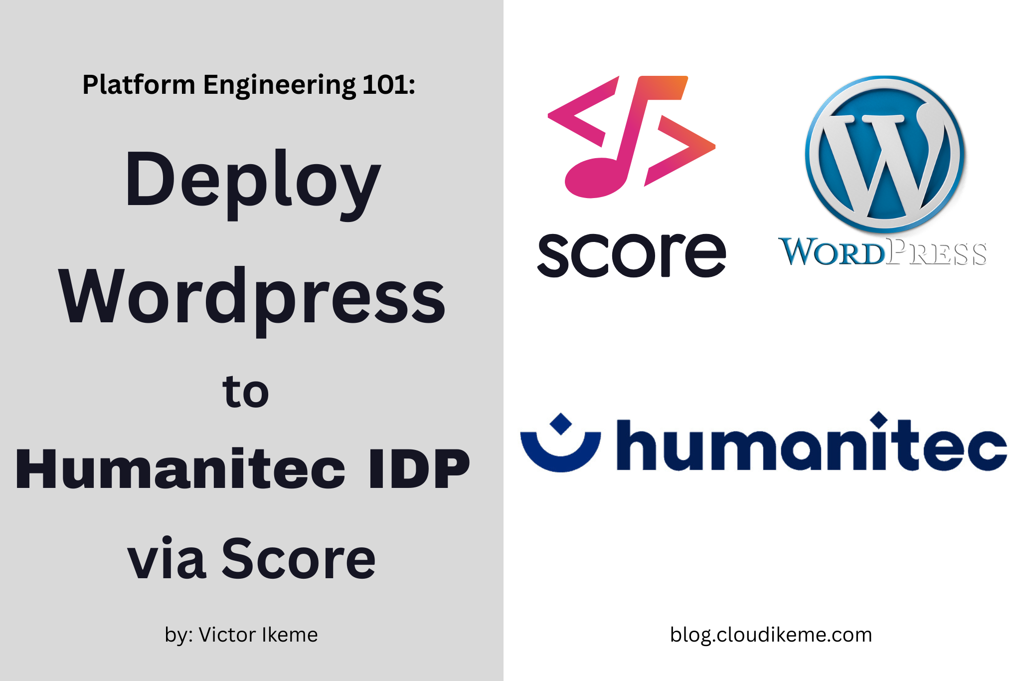 Deploying WordPress with Humanitec and Score